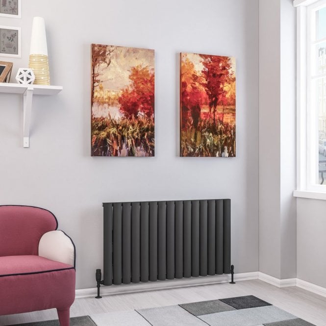 Eastbrook  Kelmscott 600mm x 1045mm Aluminium Radiator Matt Anthracite   89.0259