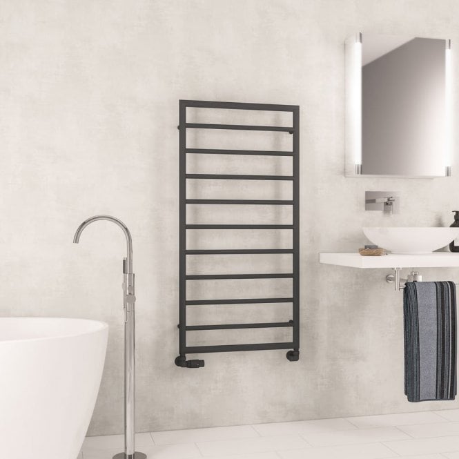 Eastbrook  Kenilworth 1200mm x 600mm Towel Rail Matt Anthracite   61.0029