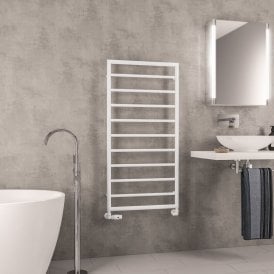 Eastbrook Kenilworth 1200mm x 600mm Towel Rail Matt White   61.0023