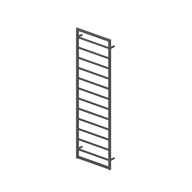 Eastbrook  Kenilworth 800mm x 500mm Towel Rail Matt Anthracite   61.0026