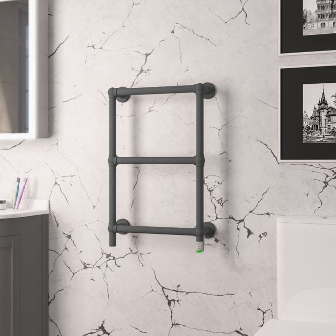 Eastbrook  Kennet Dry Element Towel Rail 700mm x 500mm Matt Anthracite   47.0043