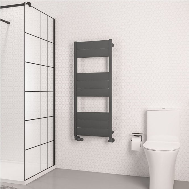 Eastbrook  Kingswood Slimline 1220mm x 500mm Aluminium Towel Rail Matt Anthracite   86.0563