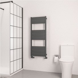 Eastbrook Kingswood Slimline 1220mm x 500mm Aluminium Towel Rail Matt Anthracite   86.0563