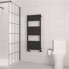 Eastbrook Kingswood Slimline 1220mm x 500mm Aluminium Towel Rail Matt Black   86.0569