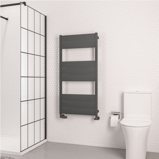 Eastbrook  Kingswood Slimline 1220mm x 600mm Aluminium Towel Rail Matt Anthracite   86.0564