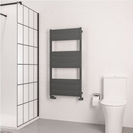 Eastbrook Kingswood Slimline 1220mm x 600mm Aluminium Towel Rail Matt Anthracite   86.0564
