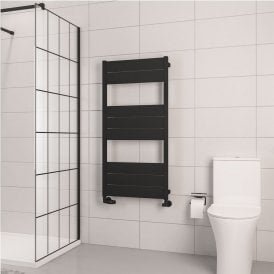 Eastbrook Kingswood Slimline 1220mm x 600mm Aluminium Towel Rail Matt Black   86.0570