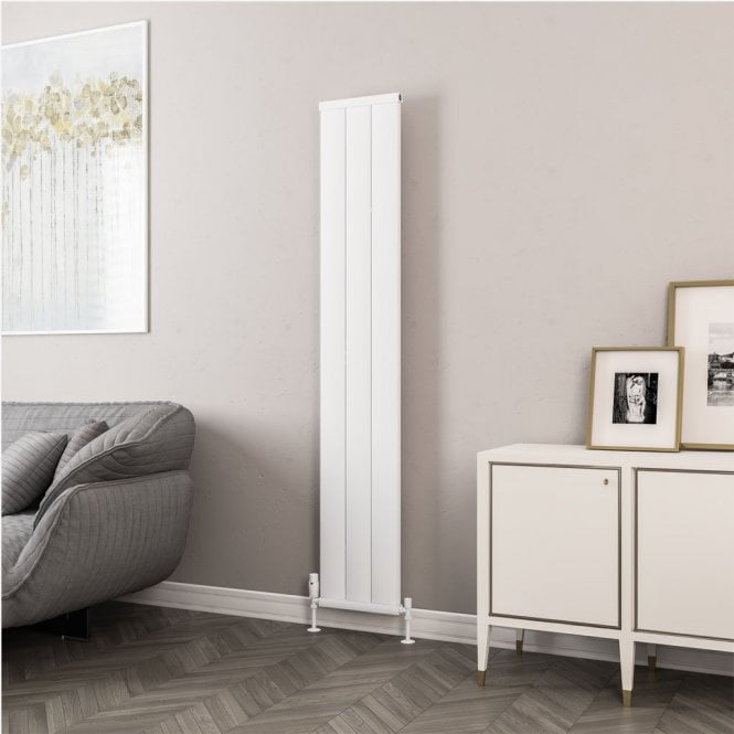 Eastbrook  Kingswood Slimline 1800mm x 310mm Aluminium Radiator Matt White   86.0522