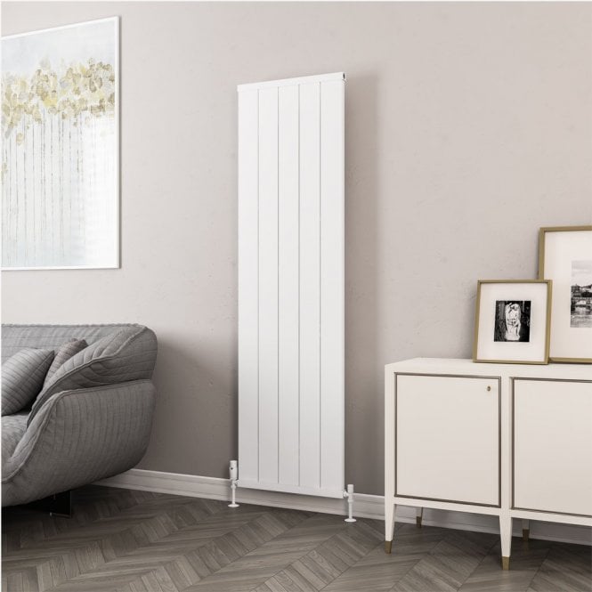 Eastbrook  Kingswood Slimline 1800mm x 510mm Aluminium Radiator Matt White   86.0524