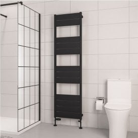 Eastbrook Kingswood Slimline 1820mm x 500mm Aluminium Towel Rail Matt Black   86.0571
