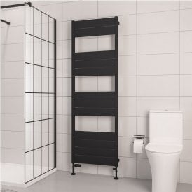 Eastbrook Kingswood Slimline 1820mm x 600mm Aluminium Towel Rail Matt Black   86.0572