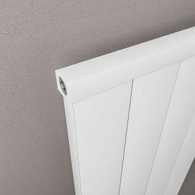 Eastbrook Kingswood Slimline 600mm x 1210mm Aluminium Radiator Matt White   86.0539