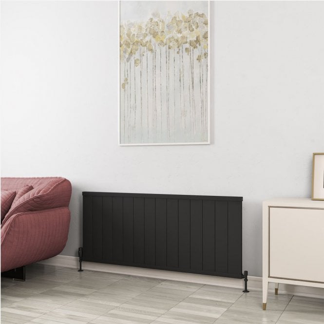 Eastbrook  Kingswood Slimline 600mm x 1410mm Aluminium Radiator Matt Black   86.0554