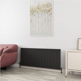 Eastbrook Kingswood Slimline 600mm x 1410mm Aluminium Radiator Matt Black   86.0554