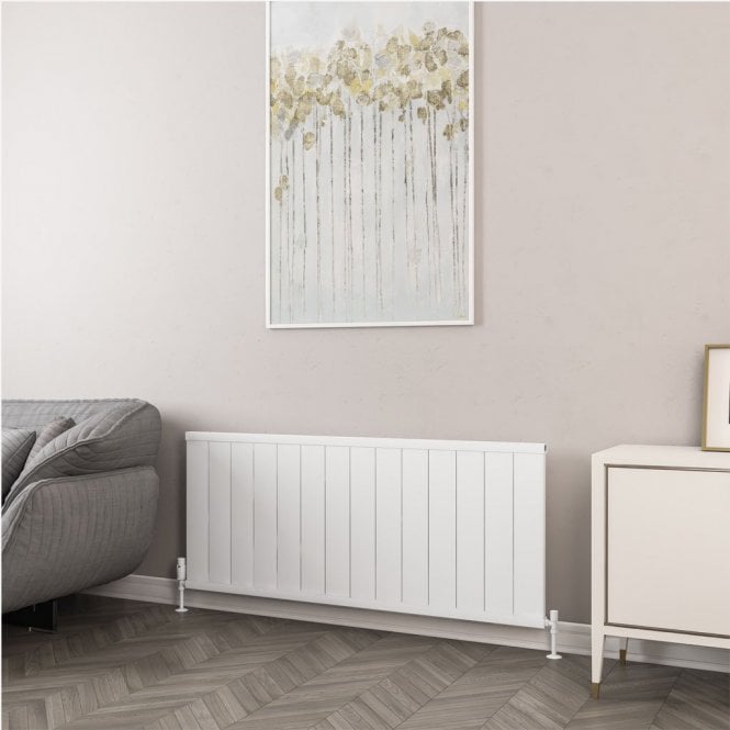 Eastbrook  Kingswood Slimline 600mm x 1410mm Aluminium Radiator Matt White   86.0540