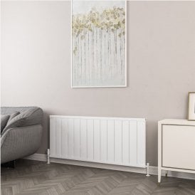 Eastbrook Kingswood Slimline 600mm x 1410mm Aluminium Radiator Matt White   86.0540