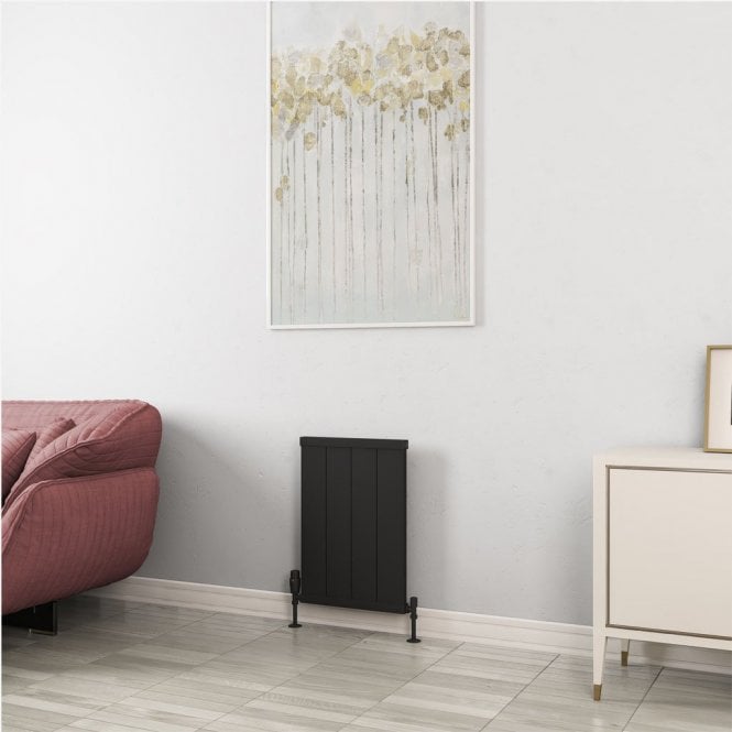 Eastbrook  Kingswood Slimline 600mm x 410mm Aluminium Radiator Matt Black   86.0548