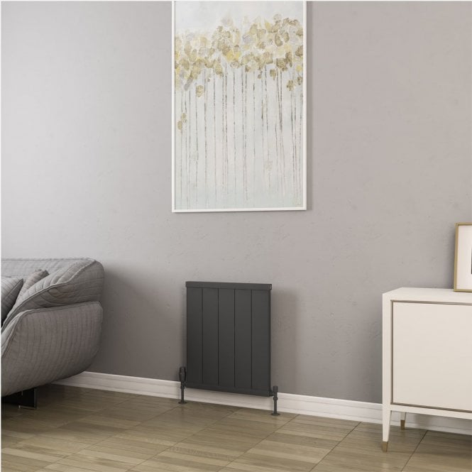 Eastbrook  Kingswood Slimline 600mm x 510mm Aluminium Radiator Matt Anthracite   86.0542