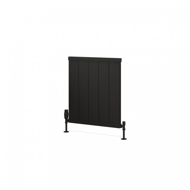 Eastbrook  Kingswood Slimline 600mm x 510mm Aluminium Radiator Matt Black   86.0549