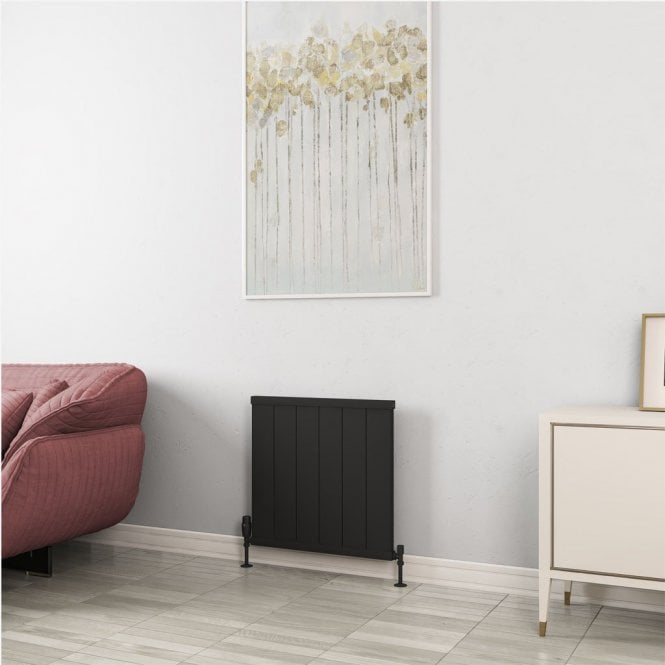Eastbrook  Kingswood Slimline 600mm x 610mm Aluminium Radiator Matt Black   86.0550