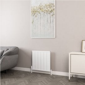 Eastbrook Kingswood Slimline 600mm x 610mm Aluminium Radiator Matt White   86.0536