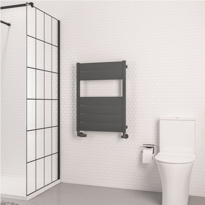 Eastbrook  Kingswood Slimline 820mm x 600mm Aluminium Towel Rail Matt Anthracite   86.0562