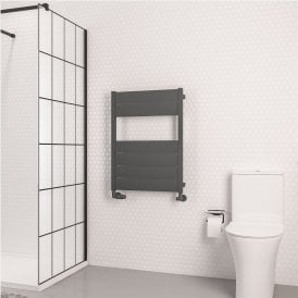 Eastbrook Kingswood Slimline 820mm x 600mm Aluminium Towel Rail Matt Anthracite   86.0562