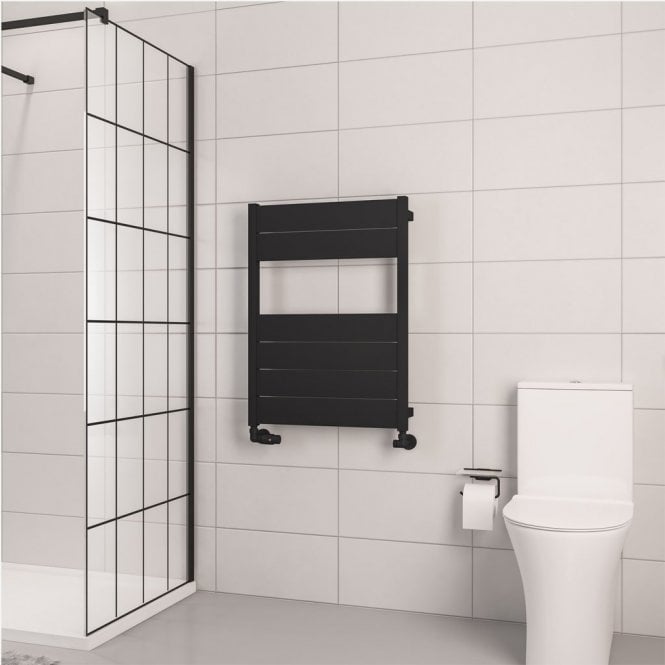 Eastbrook  Kingswood Slimline 820mm x 600mm Aluminium Towel Rail Matt Black   86.0568