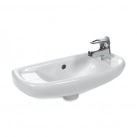 Eastbrook Kompact Cloakroom Basin 509 x 216 1 Tap Hole Right Hand White   27.0391