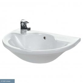 Eastbrook Kompact Reduced Depth Semi Recessed Basin 2 Tap Hole White   27.9361