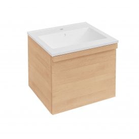 Eastbrook Kydbrook 500mm Wall Hung Single Drawer Unit Light Oak   72.0010
