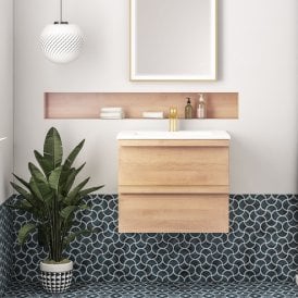 Eastbrook Kydbrook 600mm Wall Hung Drawer Unit Light Oak   72.0009