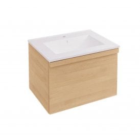 Eastbrook Kydbrook 600mm Wall Hung Single Drawer Unit Light Oak   72.0011