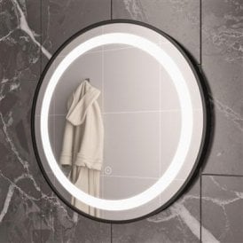 Eastbrook Largo 600mm x 600mm LED Mirror Black Frame   40.1016
