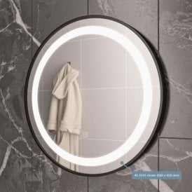 Eastbrook Largo 800mm x 800mm LED Mirror Black Frame   40.1017