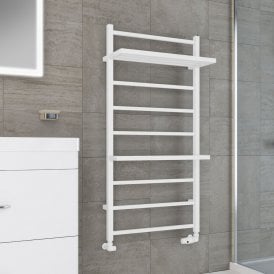 Eastbrook Launton Designer Towel Rail 1200mm x 600mm Matt White   61.0063