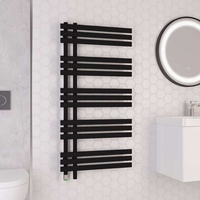 Eastbrook  Loddon Dry Element Towel Rail 1200mm x 600mm Matt Black   47.0038