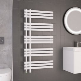 Eastbrook Loddon Dry Element Towel Rail 1200mm x 600mm Matt White   47.0030