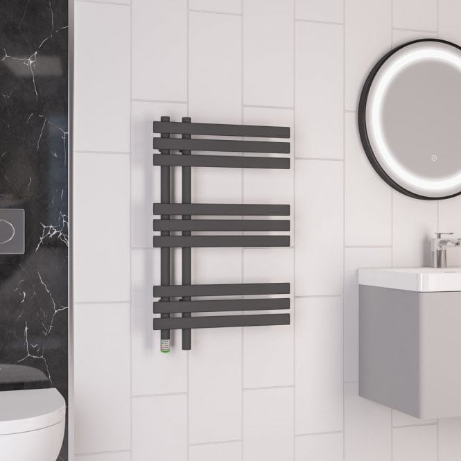 Eastbrook  Loddon Dry Element Towel Rail 800mm x 500mm Matt Anthracite   47.0031