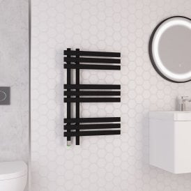 Eastbrook Loddon Dry Element Towel Rail 800mm x 500mm Matt Black   47.0035