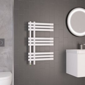 Eastbrook Loddon Dry Element Towel Rail 800mm x 500mm Matt White   47.0027