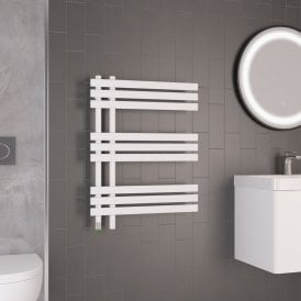 Eastbrook Loddon Dry Element Towel Rail 800mm x 600mm Matt White   47.0028