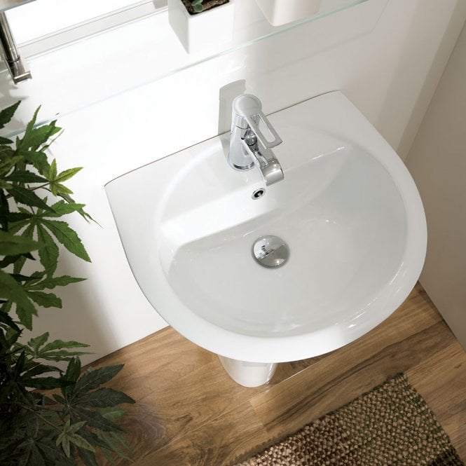 Eastbrook  Loire 450mm Basin 2 Tap Hole White   75.0015