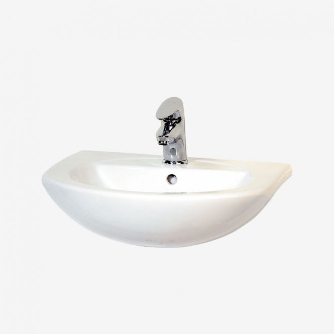 Eastbrook  Loire Semi-Recessed Basin 1 Tap Hole White   75.0006