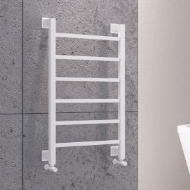 Eastbrook Loxley 1200mm x 500mm Towel Rail Matt White   61.0040