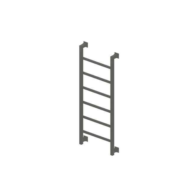 Eastbrook  Loxley 800mm x 500mm Towel Rail Matt Anthracite   61.0042