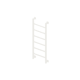 Eastbrook Loxley 800mm x 500mm Towel Rail Matt White   61.0038