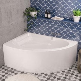 Eastbrook Lundy 5mm Offset Corner Bath 1500mm x 1040mm Right Hand 216 Litre Bath   42.0222