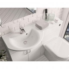 Eastbrook Lyegrove Left Hand 120 Cast Top Polymarble Top White 36.4024