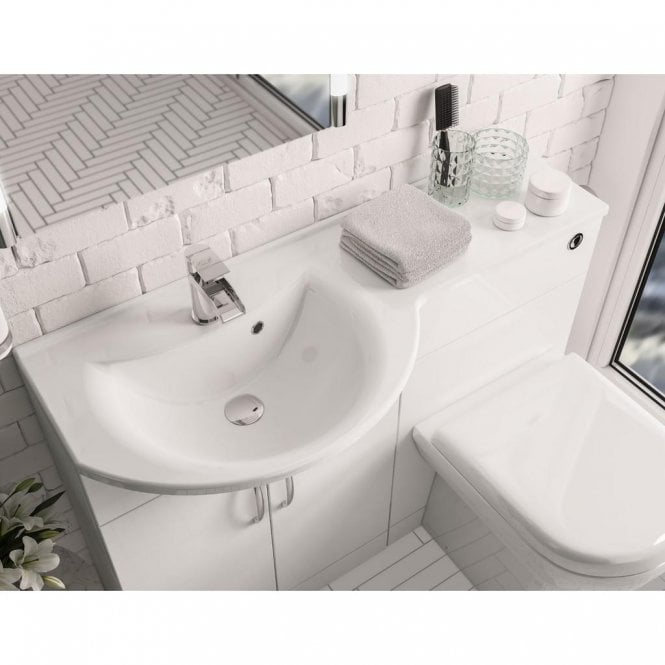 Eastbrook  Lyegrove Slimline Left Hand 110 Polymarble Top White 36.4022